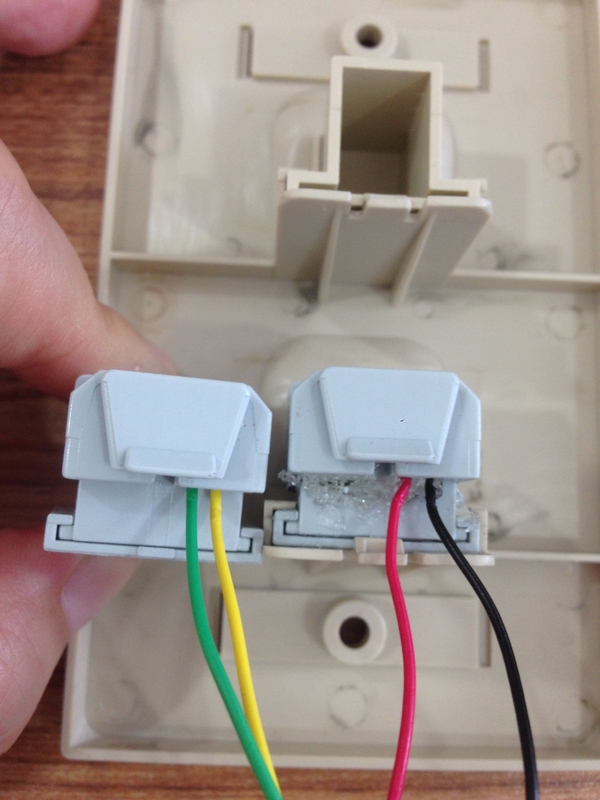 Rj11 2 Contact Jack Module Toolless Shielded Keystone Jack For Wall Mount Socket