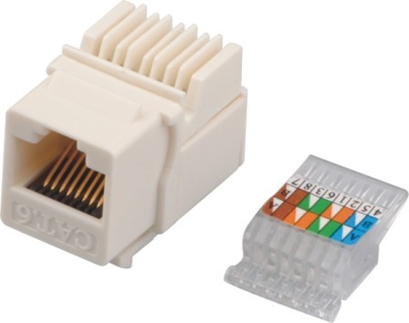 Durable Cat6 Toolless Rj45 Network Keystone Jack Outlet For Surface Mount Box