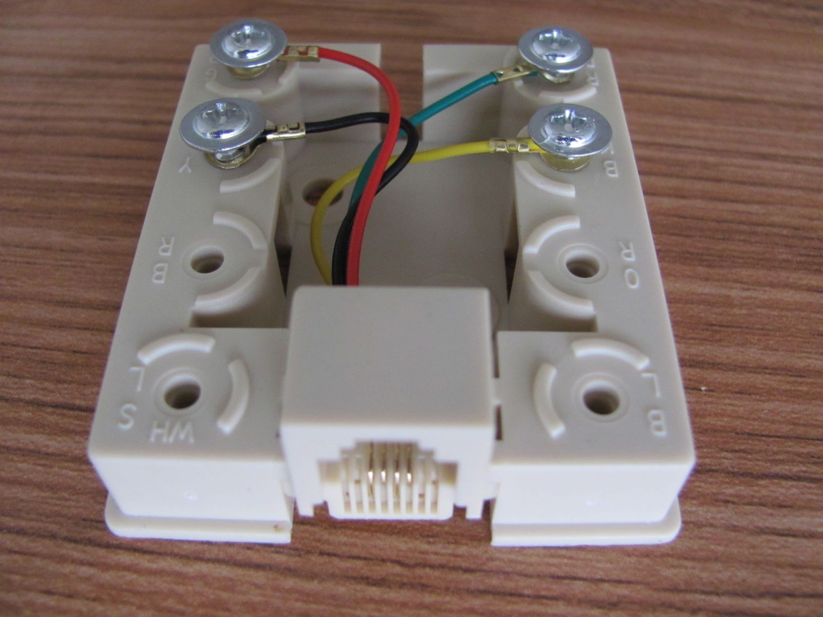 ivory and white rj11 network keystone jack 6p2c 6p4c screwivory and white rj11 network keystone jack 6p2c 6p4c screw connection wiring