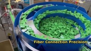 Green LC Duplex Fiber Adapter Production