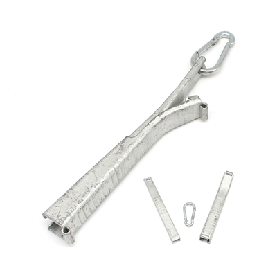 FTTH Telecom Outdoor Steel Drop Cable Tension Clamp 165*15*30mm and 57g for Outdoor