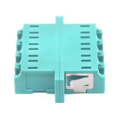 Stable CATV System Lowest LC PC OM3 Multimode Quadruplex Fiber Optic Adapter with Flange