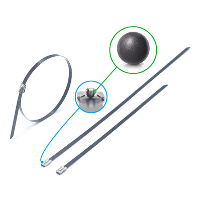 Ball Lock Stainless Steel Epoxy Coated Cable Tie for Extreme Temperature Environments