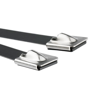 Flexible Self Locking Stainless Steel Zip Tie with PVC Coating and Flameproof Rating