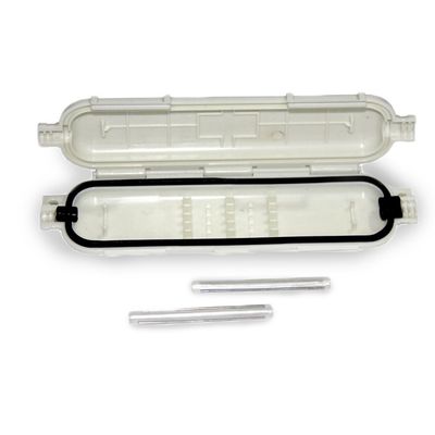 White Black Fiber Optic Drop Cable Splicing Protective Box with Adaptor