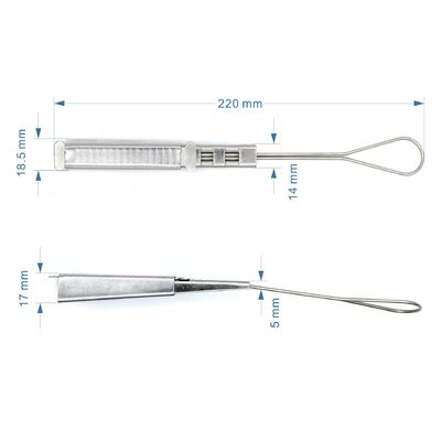 80g Metallic Shim Material Heavy Duty Usage Stainless Steel Telecom Drop Wire Clamp