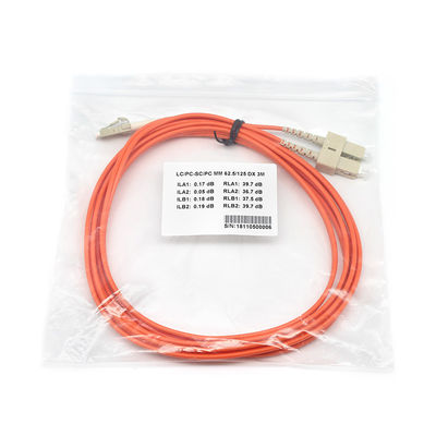 High-Performance Duplex Fiber Optic Patch Cord LC PC to SC PC