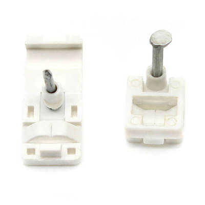 Steel Nail Ftth Plastic Drop Wire Fiber Cable Clip White And Black Color