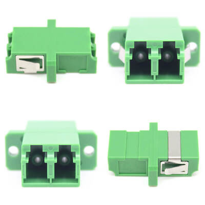 FTTH LC APC Duplex Fiber Optic Adapter with 0.2dB Insertion Loss and 500 Cycle Durability for CATV Systems
