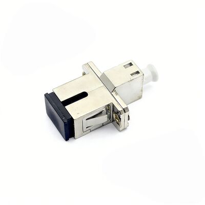 SC UPC to LC UPC Simplex Fiber Optic Coupler with Metal Case Flange and 0.2dB Insertion Loss for 500 Cycles