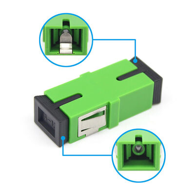 Simplex SC APC Flangeless Fiber Optic Adaptor with Inner Shutter for Low Insertion Loss and High Durability