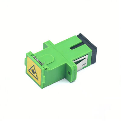 Telecommunications Fiber Optic SC APC Adapter with Flip Auto Shutter 0.2dB Insertion Loss and 500 Cycle Durability