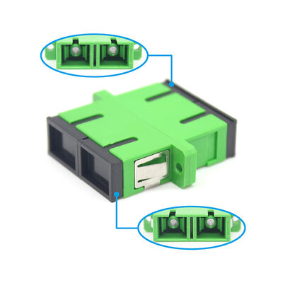 SC APC Duplex Fiber Optic Adapter with Flange - 0.2dB Insertion Loss, 500 Cycle Durability, Waterproof for CATV Systems
