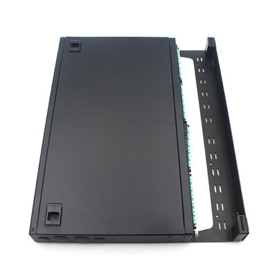 19 Inch Rack Mounted 1U Height MPO-LC 96 Fibers Fiber Patch Panel for High-Density Data Centers