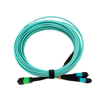 MTP/MPO to MPO OM3/OM4/OM5 3.0mm Fiber Optic Trunk Cable with 8~44 Fibers
