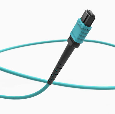 8/12/16/24 Cores Multimode MPO/MPT OM3/OM4 to LC Breakout Fiber Optic Patch Cord