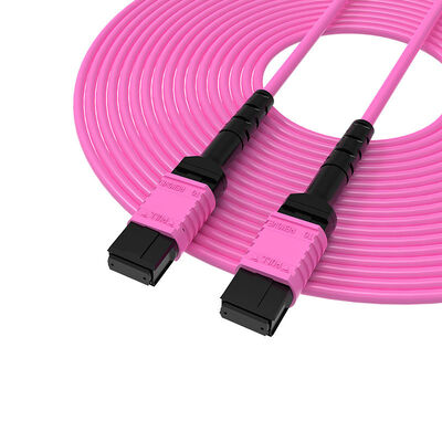 LSZH OM4/OM3 MPO-MPO Multimode Female  Fiber Optic Patch Cord