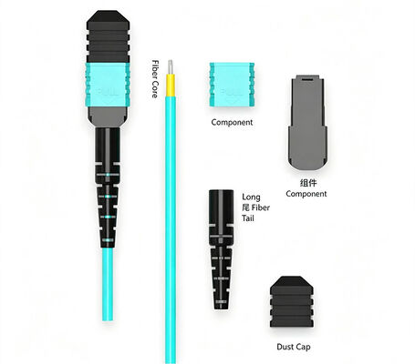 LSZH OM4/OM3 MPO-MPO Multimode Female  Fiber Optic Patch Cord