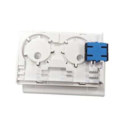 FTTH Flame Retardant ABS 1 Port SC Duplex Fiber Optic Terminal Socket with Built-in Fiber Coiling Tray