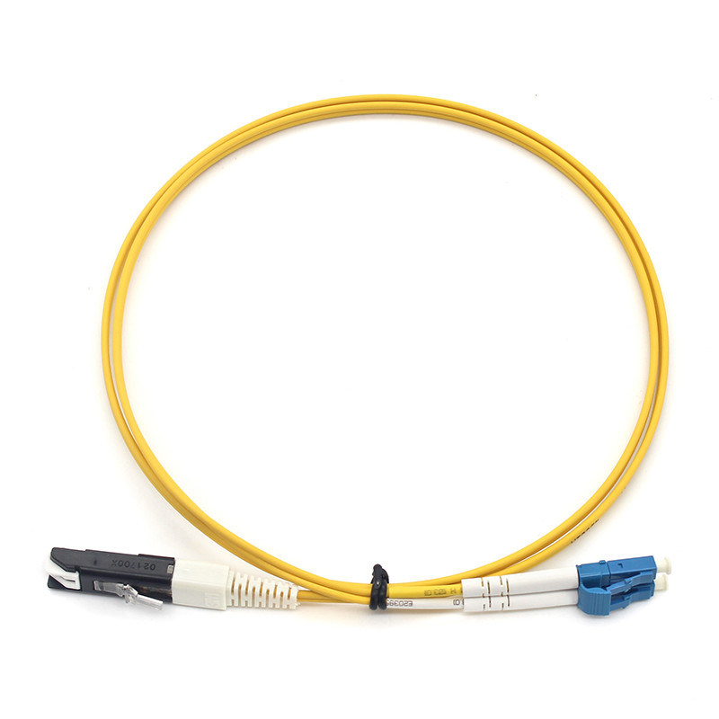Single Mode Fiber Optic Patch Cord with PVC Duplex LC UPC to VF45 for Fiber Broad Band Solutions