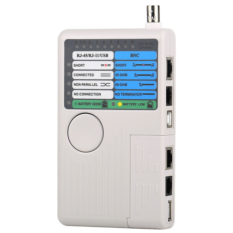 4-in-1 Remote RJ11 RJ45 USB BNC Cable Tester
