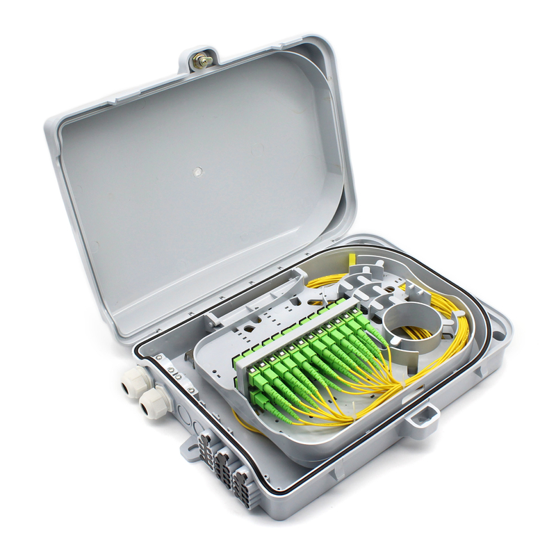 24 Core Capacity Fiber Optic Termination Distribution Termination Box Gray Color