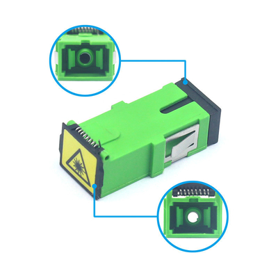 0.2 dB Durability SC APC or UPC Simplex SM Fiber Optic Adapter with Flip Auto Shutter