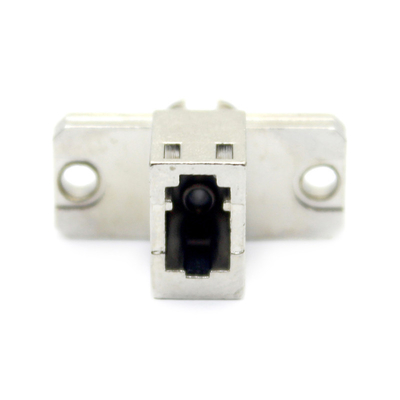 FTTH Equipment Metal Case LC UPC to FC UPC Fiber Optic Simplex Adapter with Flange