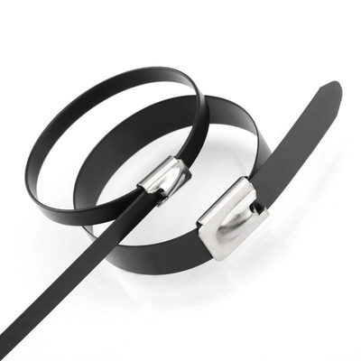 Flexible Self Locking Stainless Steel Zip Tie with PVC Coating and Flameproof Rating