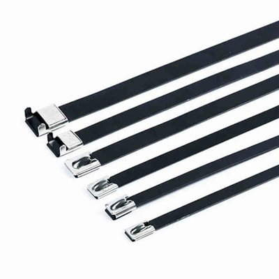 Flexible Self Locking Stainless Steel Zip Tie with PVC Coating and Flameproof Rating