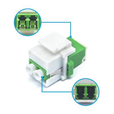 Optical Fiber LC APC Duplex Keystone Adapter with Inner Shutter CATV System Essential