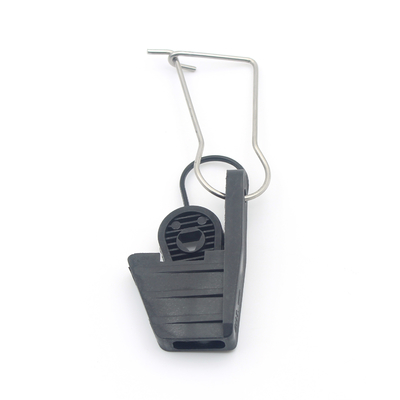 Telecom Construction Outdoor FTTH Optical Cable Clamp with Black Fiber Drop Wire