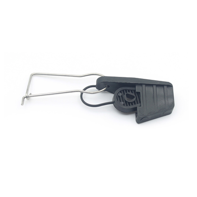 Telecom Construction Outdoor FTTH Optical Cable Clamp with Black Fiber Drop Wire