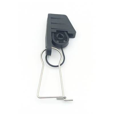 Telecom Construction Outdoor FTTH Optical Cable Clamp with Black Fiber Drop Wire