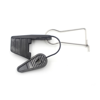Telecom Construction Outdoor FTTH Optical Cable Clamp with Black Fiber Drop Wire