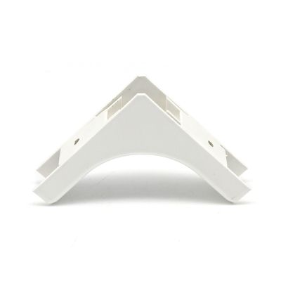 FTTH Wall Tube Fiber Optic Wiring Plastic Bending Angle in White with Clip Connector