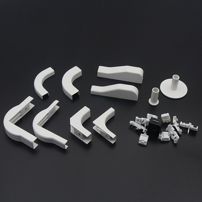FTTH Wall Tube Fiber Optic Wiring Plastic Bending Angle in White with Clip Connector