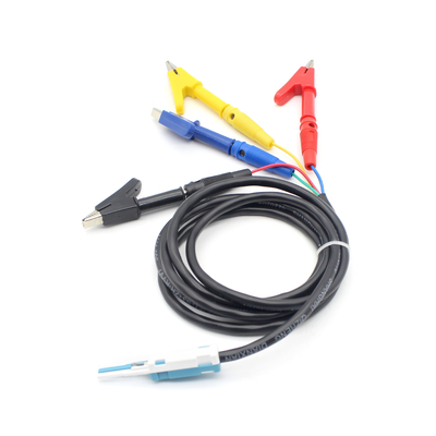 Electronic STG Block Type Lead Wire Test Cable 4-wire Serial Test Probe With Banana Plugs