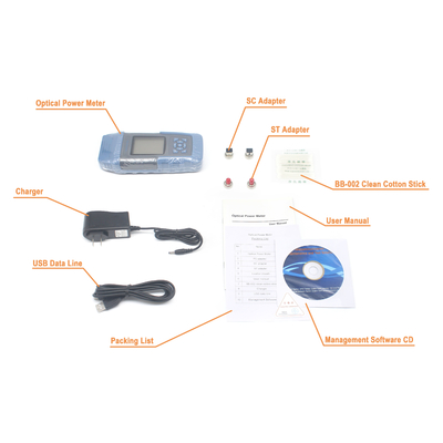 800-1700nm Wavelength Range Fiber Optic Power Meter and VFL Cable Tester for Power Testing