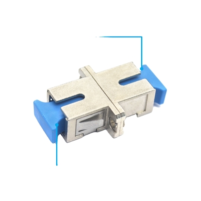 Fiber Optic Metal Sc Upc Simplex Fiber Adapter With Flange for FTTH FTTxFTTB Network