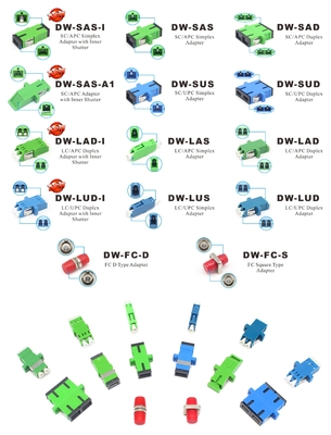 Fiber Optic Metal Sc Upc Simplex Fiber Adapter With Flange for FTTH FTTxFTTB Network