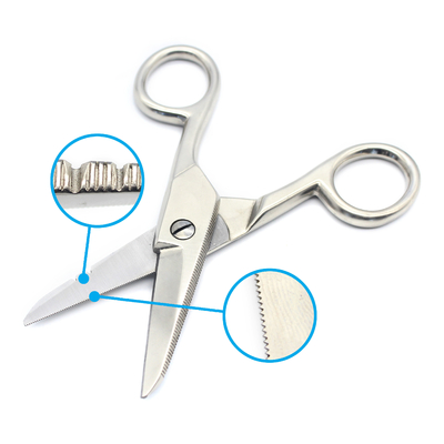 Industrial Grade Stainless Steel Electrician's Scissor Ideal for Telecom Applications