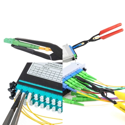 Effortlessly Plug and Extract Fiber Optic Cables with LC SC Connector Long Nose Plier