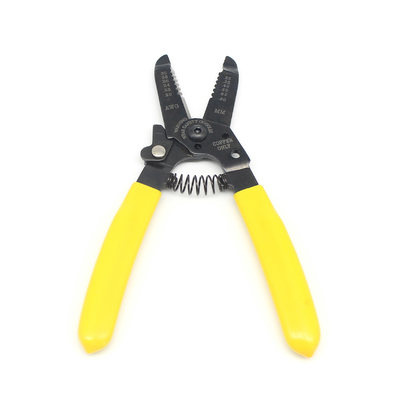 Industrial Grade Electric Wire Stripper Black Oxide 20-30 AWG 0.80-0.25 mm Yellow Handle