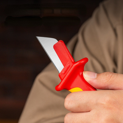 Say Goodbye to Tedious Stripping with the Red/Yellow Multi-function Electrical Knife