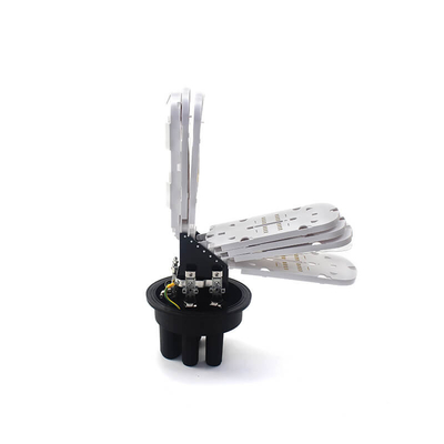 144F Capacity Fiber Optic Splice Closure Black Heat Sealing Cap Type 3 In 3 Out
