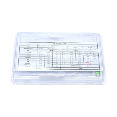 LSZH Fiber Optic 1x4 PLC Splitter 0.9mm Mini Type With Connector for FTTX and PON Network