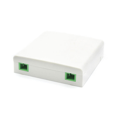 White Fiber Optic Cable Outlet Optical Wall Socket 4 Cores OEM