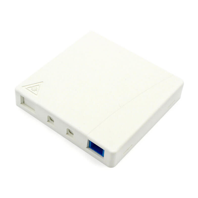 Plastic White Fiber Optic Terminal Socket SC 2 Ports G657 Fiber