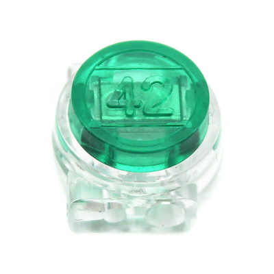 Gel Filled Green Scotchlok Butt Connector Terminals Clear Plastic Case